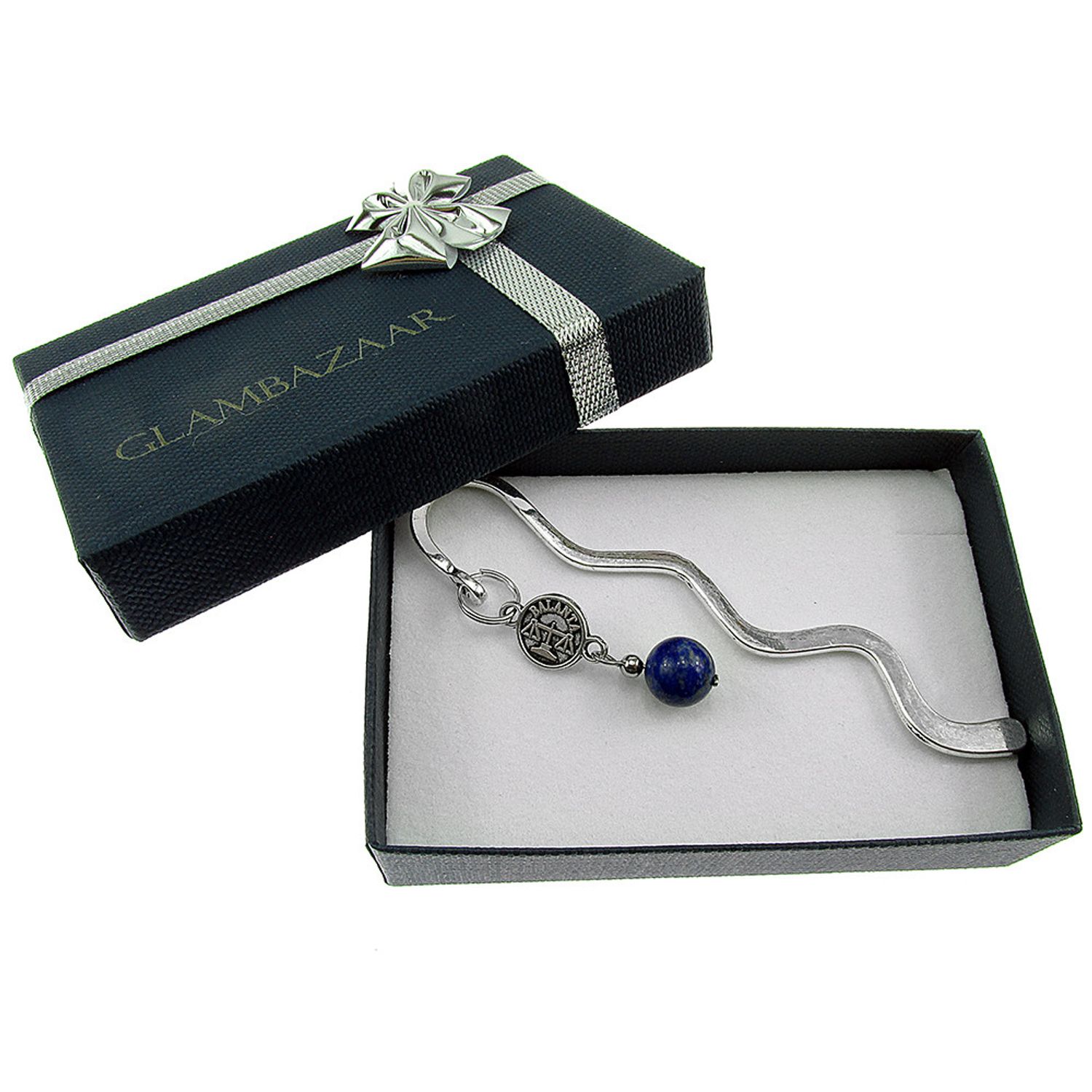 Semn de carte zodia Balanta cu lapis lazuli fotografia produsului View 3 L