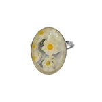 Inel argint reglabil cu Millefiori alb/transparent fotografia produsului View 3 S
