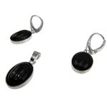 Set argint cu onix oval 14x10 MM fotografia produsului View 5 S