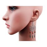 Cercei candelabru Dreamcatcher cu Piatra Soarelui maro fotografia produsului View 3 S