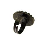 Inel reglabil bronz antic cu turcoaz fotografia produsului View 3 S