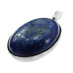 Pandantiv argint mare cu lapis lazuli natural 25x18 MM fotografia produsului View 4 S