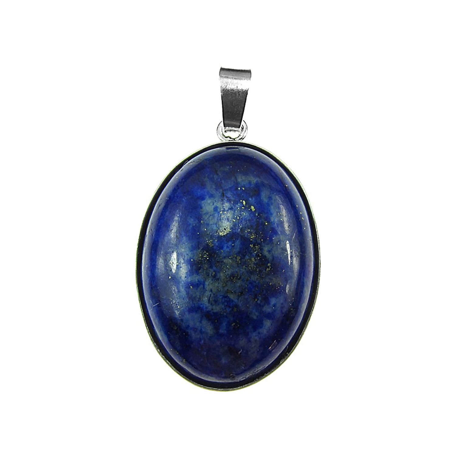 Pandantiv argint mare cu lapis lazuli natural 25x18 MM fotografia produsului