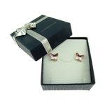 Cercei argint fluturi Swarovski roz 8 MM fotografia produsului View 4 S