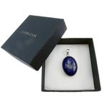 Pandantiv argint mare cu lapis lazuli natural 25x18 MM fotografia produsului View 2 S
