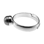 Inel argint reglabil cu perla de cultura gri 6 MM fotografia produsului View 3 S
