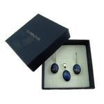 Set argint cu lapis lazuli oval 14x10 MM fotografia produsului View 2 S