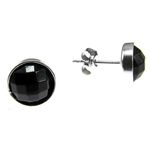 Cercei argint cu onix natural fatetat 8 MM fotografia produsului View 2 S