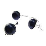 Set argint clasic cu lapis-lazuli natural fotografia produsului View 2 S