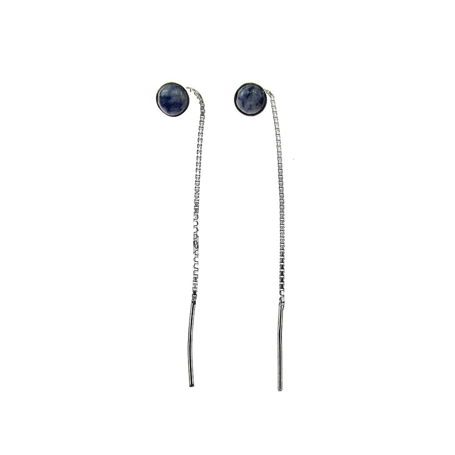 Cercei argint lantisor cu sodalit 6 MM fotografia produsului