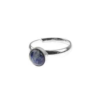 Inel argint reglabil cu sodalit natural 6 mm