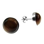 Cercei argint cu ochi de tigru 10 MM fotografia produsului View 2 S