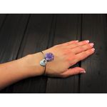 Bratara statement inox cu ametist brut fotografia produsului View 2 S