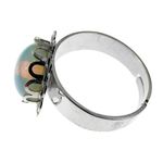 Inel reglabil zamac model floricica cu opalit 10 MM fotografia produsului View 3 S