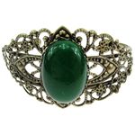 Bratara bronz cu agata verde 25x18 MM fotografia produsului