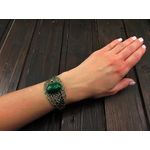 Bratara bronz cu agata verde 25x18 MM fotografia produsului View 3 S