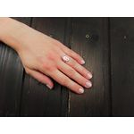 Set argint cercei si inel reglabil Millefiori transparent/rosu fotografia produsului View 3 S
