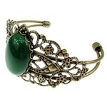 Bratara bronz cu agata verde 25x18 MM fotografia produsului View 5 S
