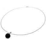 Lantisor argint cu pandantiv mic onix natural 10 MM fotografia produsului