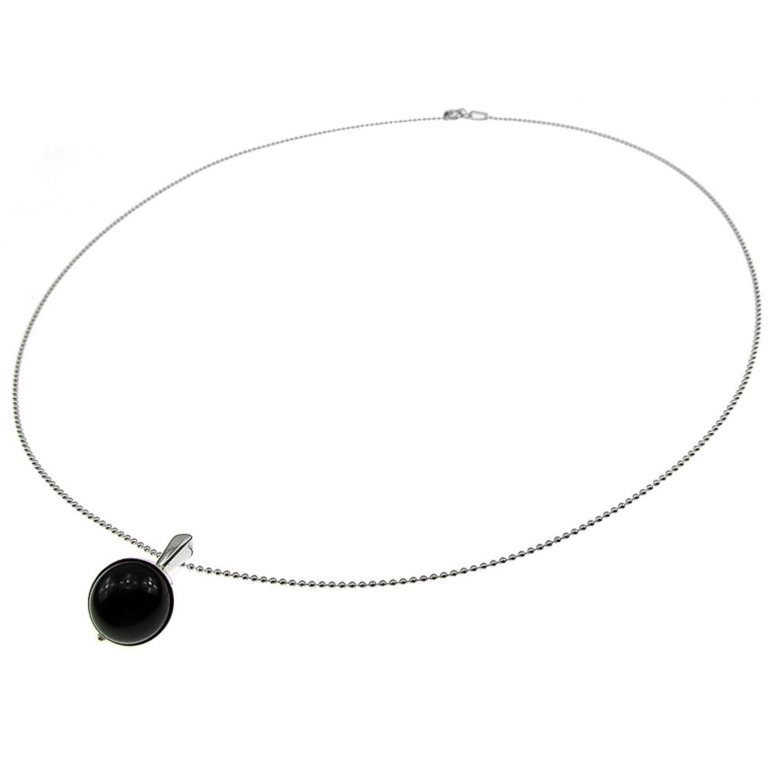 Lantisor argint cu pandantiv mic onix natural 10 MM fotografia produsului