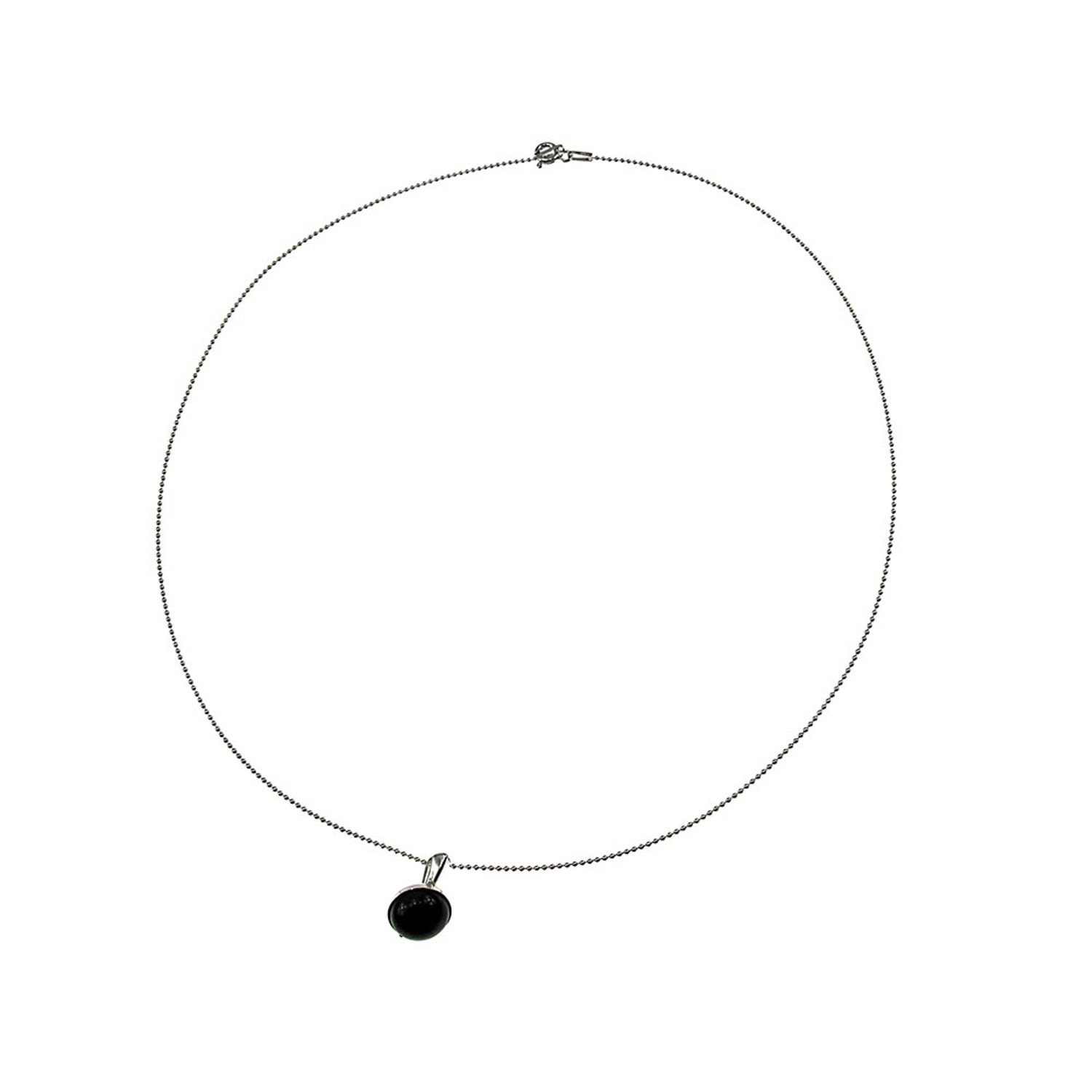 Lantisor argint cu pandantiv mic onix natural 10 MM fotografia produsului View 2 L