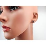 Cercei argint lantisor cu fluturi Swarovski mov 8 MM fotografia produsului View 4 S