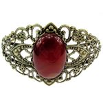 Bratara bronz antic cu carneol 25x18 MM fotografia produsului