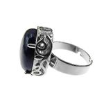 Inel retro reglabil cu lapis-lazuli natural fotografia produsului View 3 S