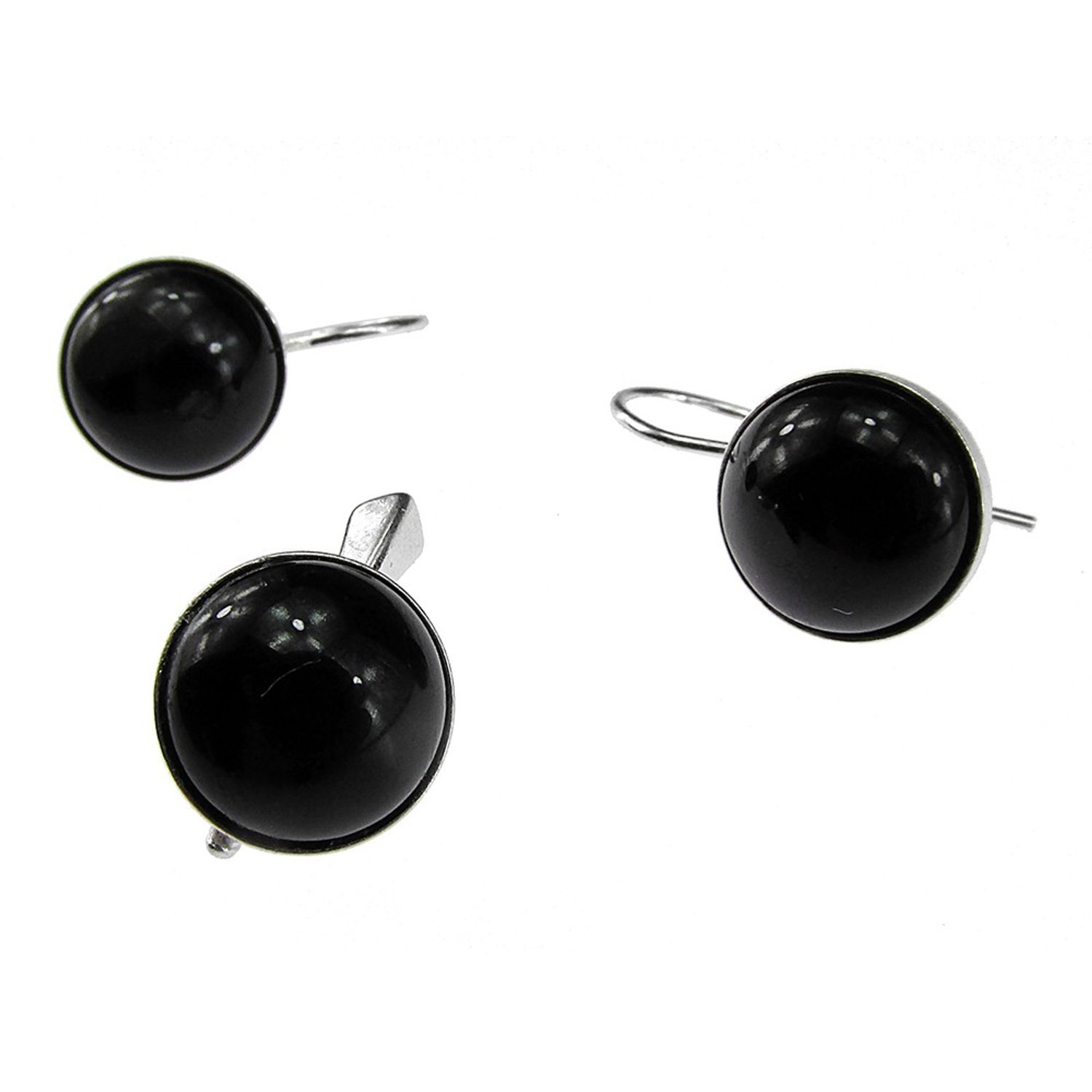 Set argint clasic cu onix bumb fotografia produsului View 2 L