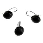 Set argint clasic cu onix bumb fotografia produsului