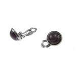 Cercei clips cu piatra naturala ametist 10 MM fotografia produsului View 2 S