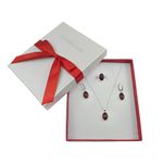 Set argint complet carneol oval 14x10 MM cu lantisor inclus fotografia produsului View 2 S