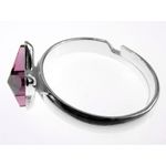 Inel argint reglabil cu fluture Swarovski Elements mov 8 MM fotografia produsului View 3 S