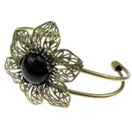 Bratara statement floare filigran cu onix fotografia produsului View 2 S