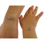 Set 2 bratari mama-fiica argint cu fluturi violet Swarovski Elements fotografia produsului View 4 S
