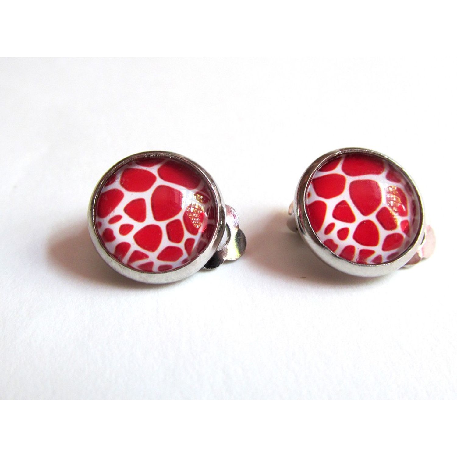 Cercei clips animal print A 12 MM fotografia produsului