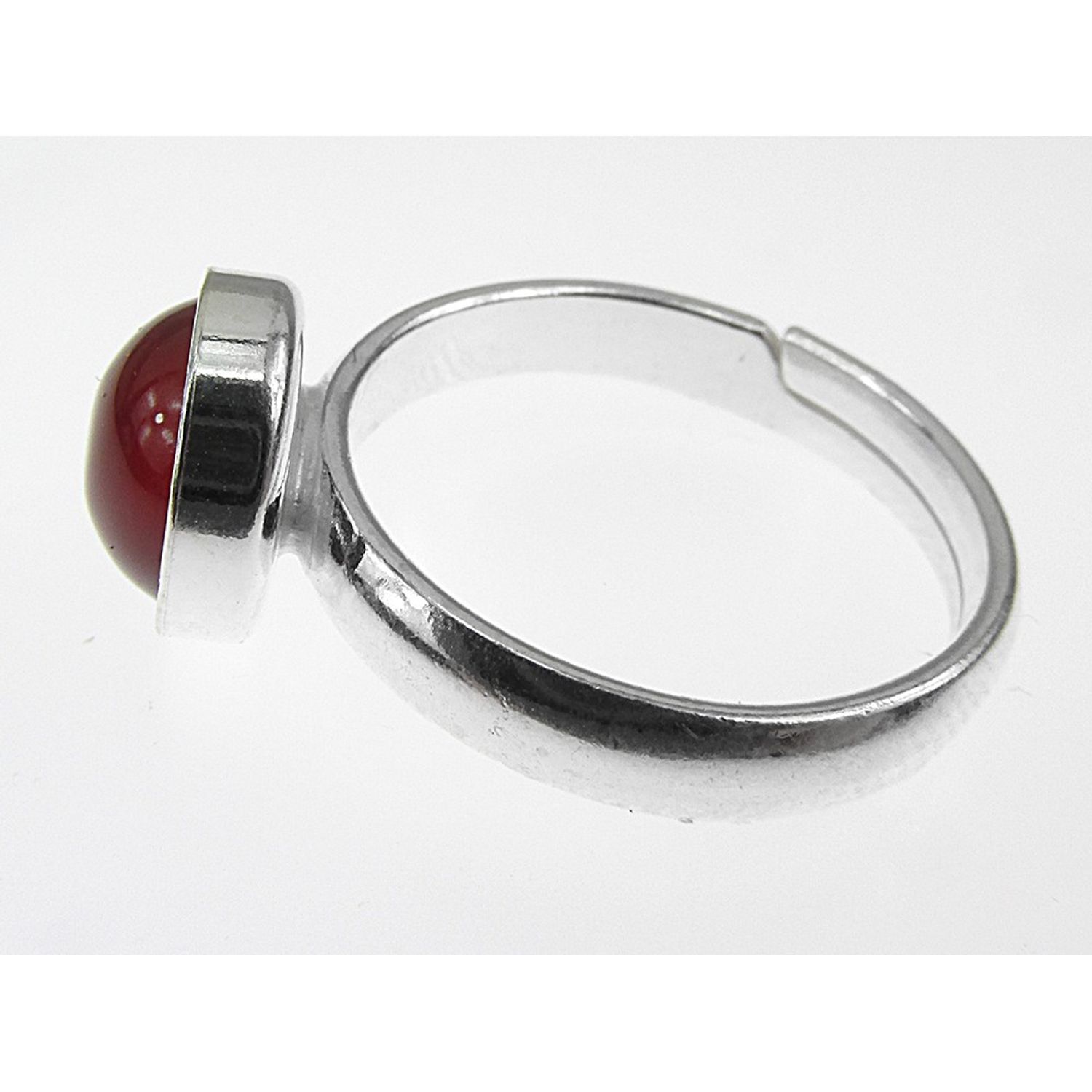 Inel argint reglabil cu carneol natural 8 MM fotografia produsului View 3 L