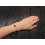 Bratara argint reglabila cu jad rosu 14x10 MM fotografia produsului View 5 S