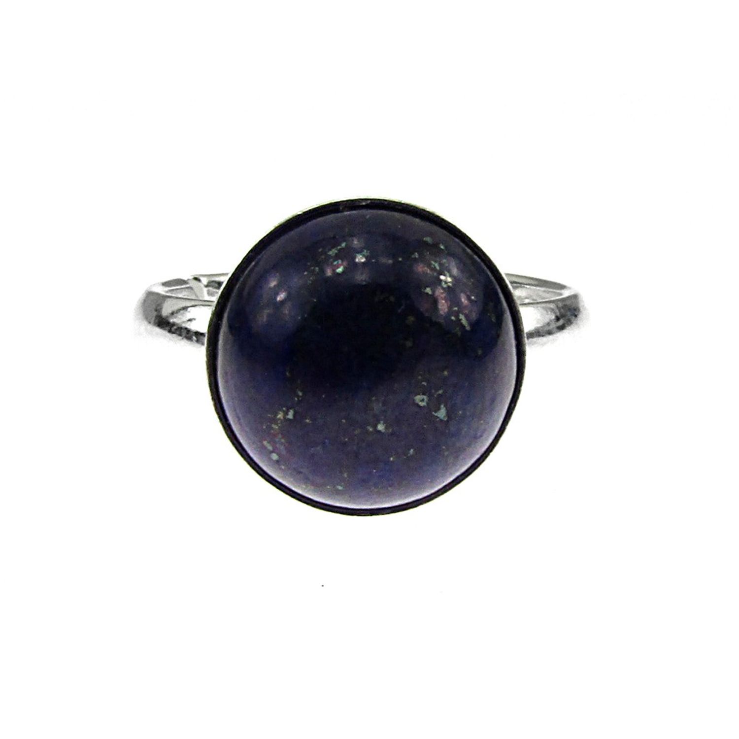 Inel argint reglabil cu Lapis Lazuli natural 10 MM fotografia produsului View 2 L