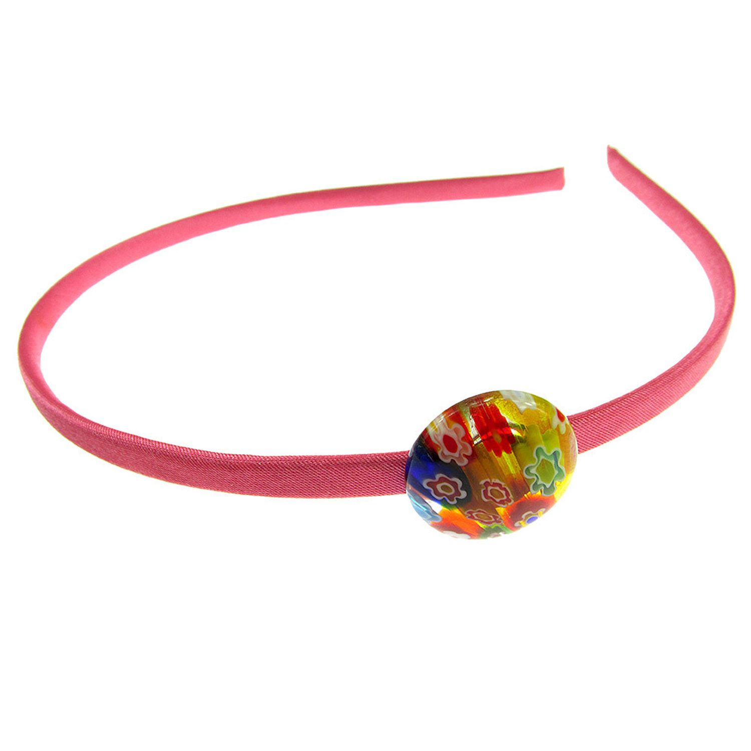 Bentita de par cu Millefiori multicolor fotografia produsului