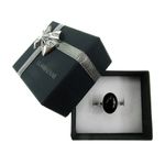 Inel argint reglabil cu onix natural 14x10 MM fotografia produsului View 3 S