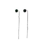 Cercei argint lantisor cu malachit 6 MM fotografia produsului