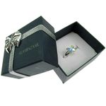 Inel argint reglabil cu fluture Swarovski Elements cristal AB 8 MM fotografia produsului View 5 S
