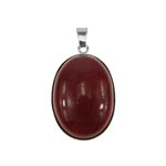 Pandantiv argint mare cu jasp mooakit natural 25x18 MM fotografia produsului