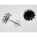 Cercei argint model coroana onix fatetat fotografia produsului View 3 S