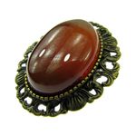 Brosa/pandantiv bronz antic cu carneol natural fotografia produsului View 3 S