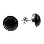 Cercei argint cu onix natural 10 MM fotografia produsului