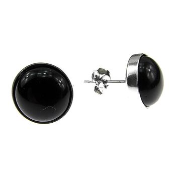 Cercei argint cu onix natural 10 mm