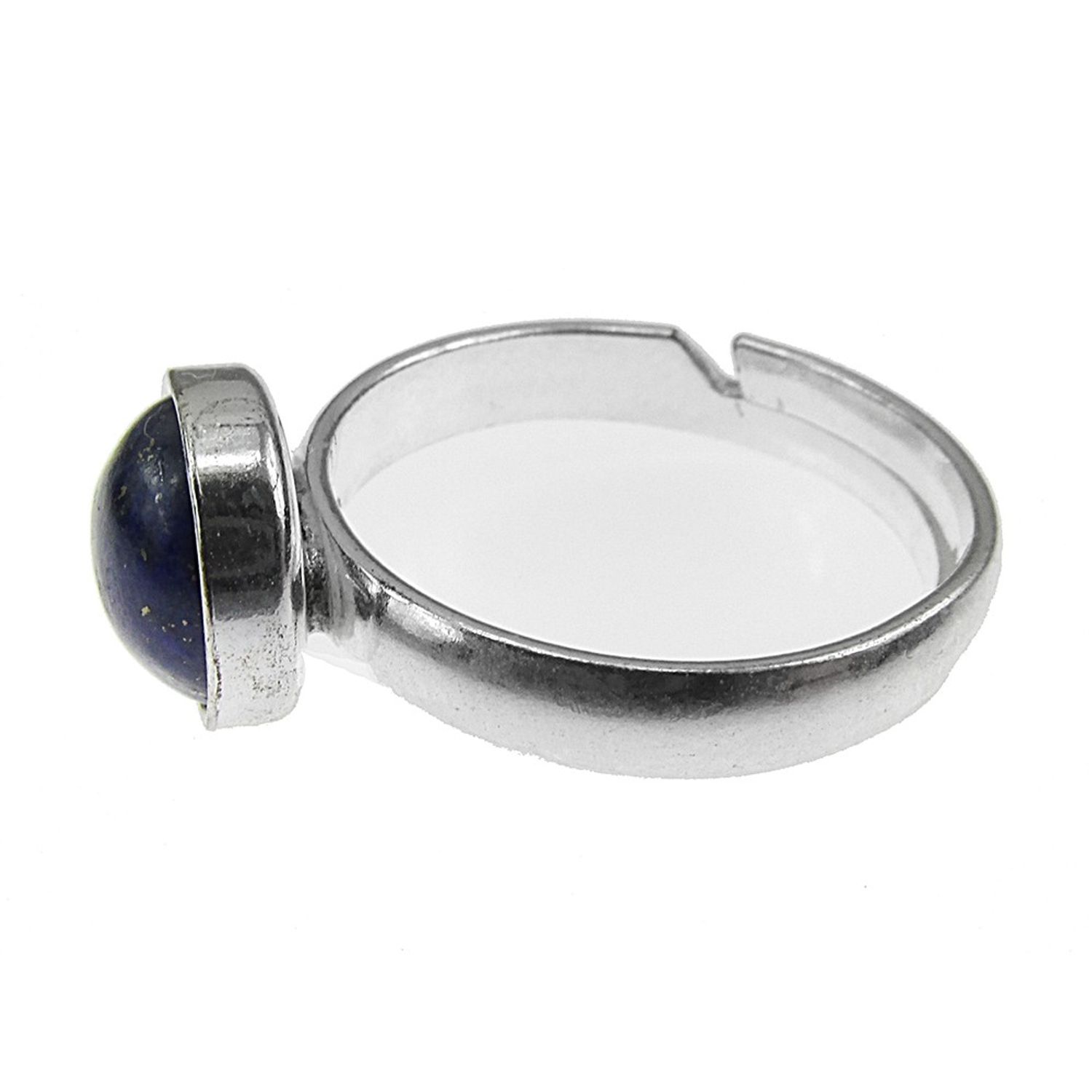 Inel argint reglabil cu lapis lazuli natural 8 MM fotografia produsului View 3 L