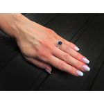 Inel argint reglabil cu lapis lazuli natural 8 MM fotografia produsului View 4 S